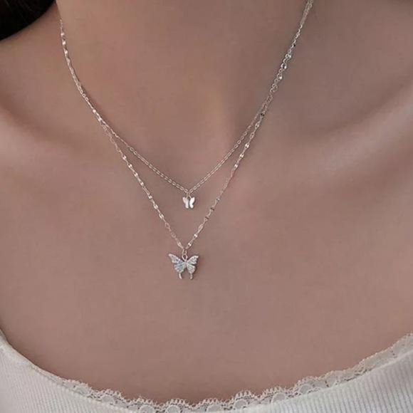 NEW 925 STERLING SILVER BUTTERFLY NECKLACE - Picture 4 of 4